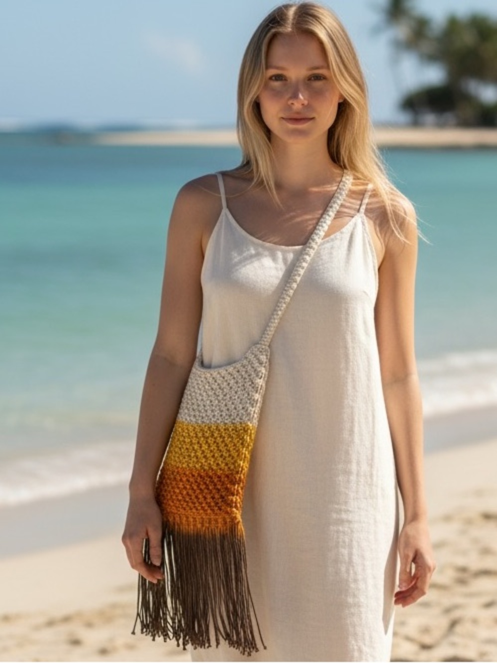 Revue Ombre Crochet Beach Shoulder Bag‎